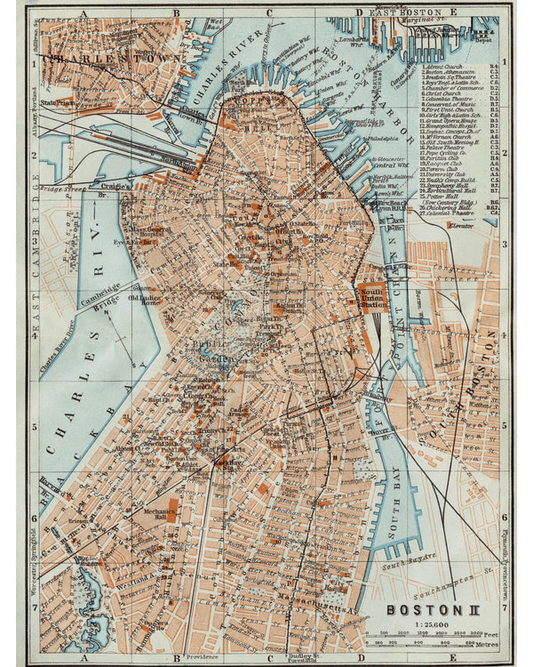 Baedeker's Downtown Boston, 1906 — 8×10 poster preview