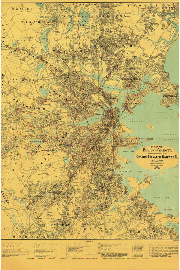 Boston Elevated Railway, 1910 — 12×18 poster preview