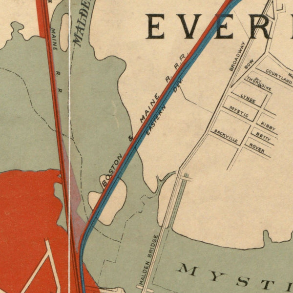 Map showing the terminal facilities of Boston — detail 1