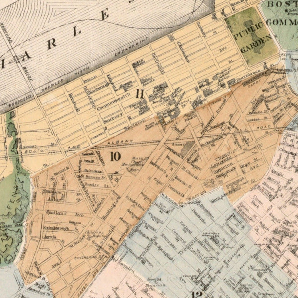 Map of the city of Boston and vicinity — detail 1