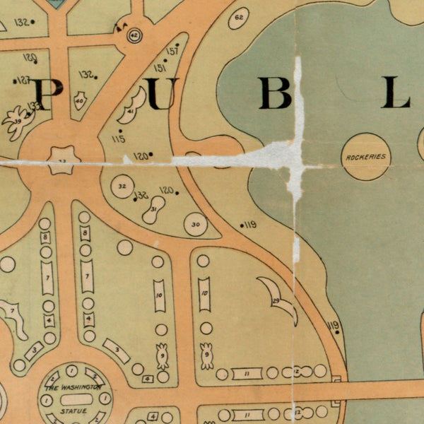 Map of Boston Common and Public Garden — detail 1