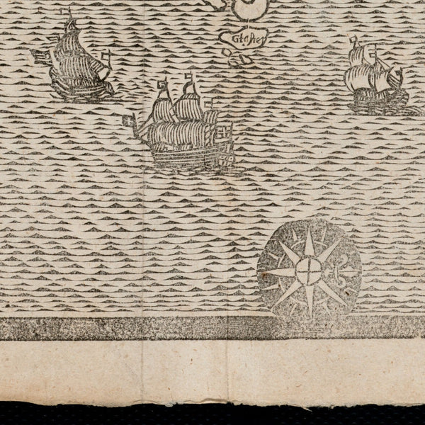 A map of New-England, being the first that ever was here cut, and done by the best pattern that could be had, which being in some places defective, it made the other less exact; yet does it sufficiently shew the scituation of the country, and conveniently well the distance of places — detail 1