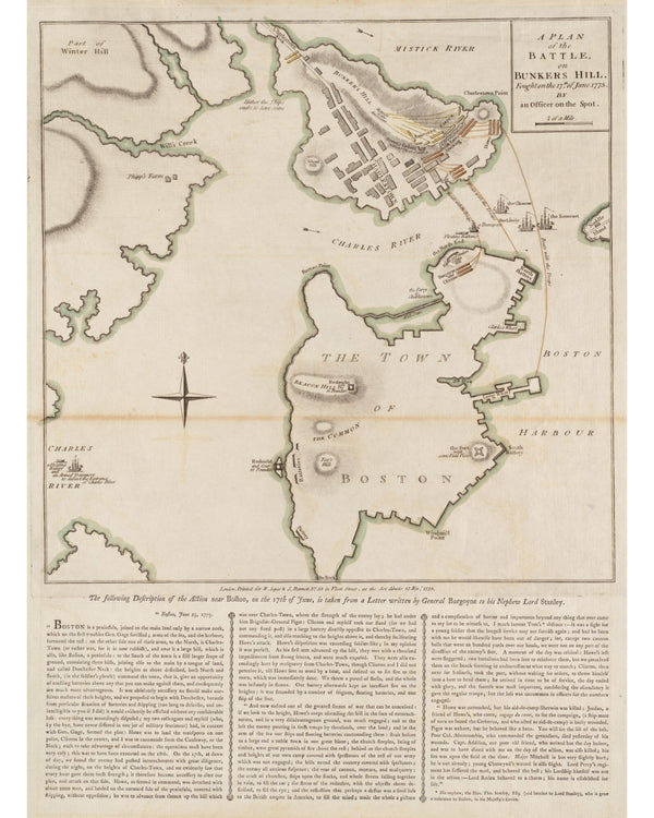 Bunker Hill with Burgoyne Letter, 1775 — 8×10 poster preview