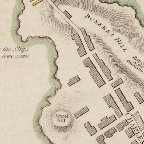 Plan of the battle, on Bunker's Hill — detail 1