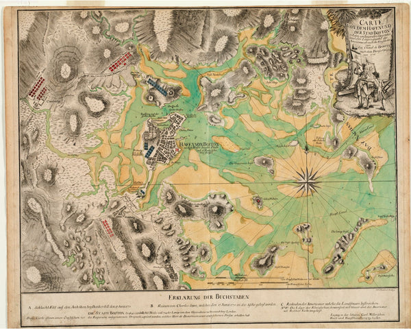 German Siege Map of Boston, 1776 — 8×10 poster preview