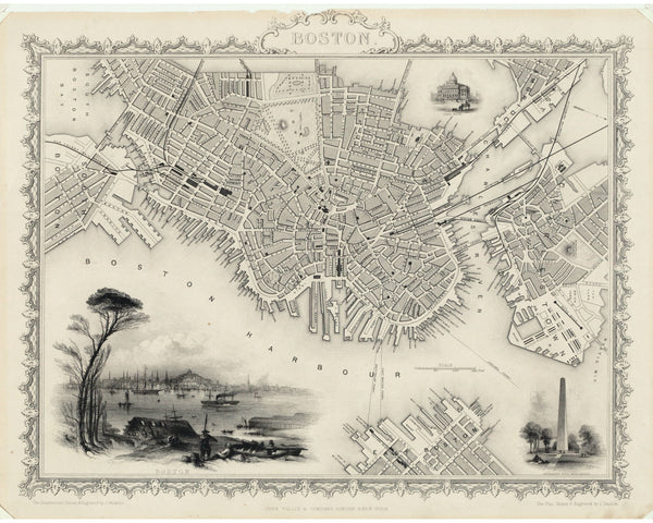 Tallis's Boston, 1838 — 8×10 poster preview