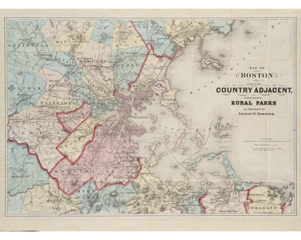 Boston Rural Parks, 1874 — 8×10 poster preview