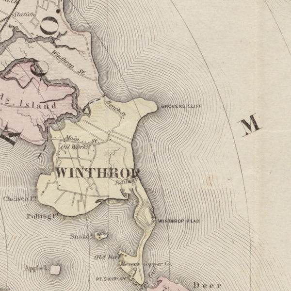 Map of Boston and the country adjacent, showing rural parks — detail 1