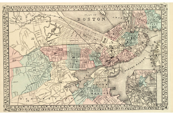 Mitchell's Boston, 1882 — 12×18 poster preview