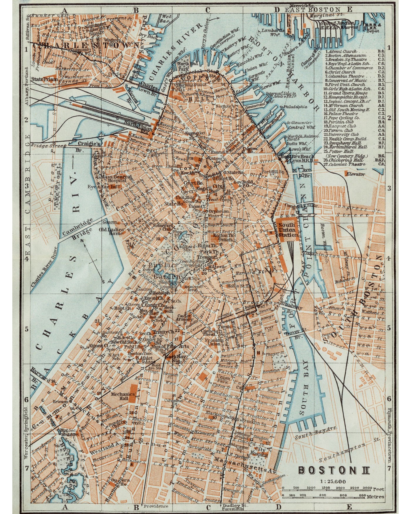 Baedeker's Downtown Boston, 1906 — 8×10 poster preview