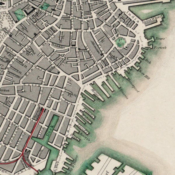 Boston with Charlestown and Roxbury — detail 1
