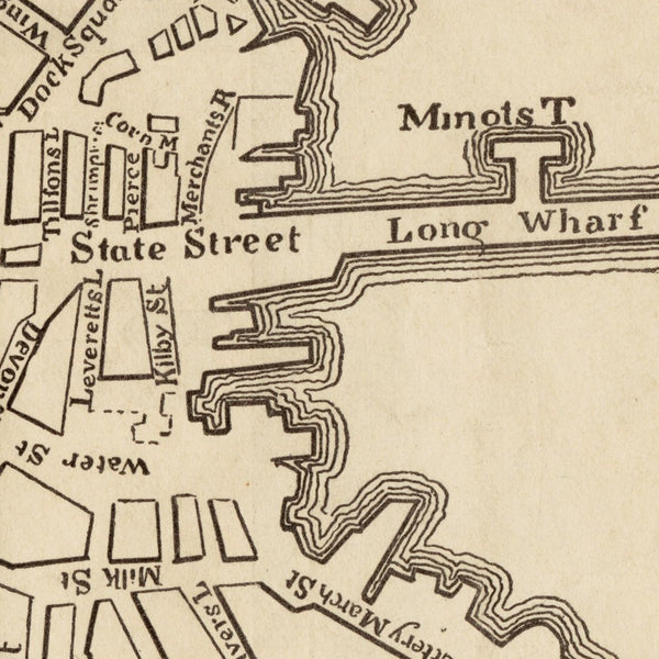 Plan of the town of Boston — detail 1