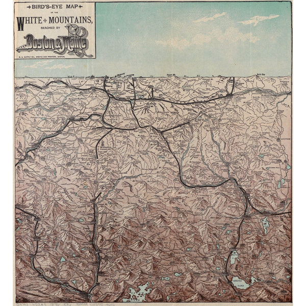 White Mountains by Rail, 1896 — 10×10 poster preview