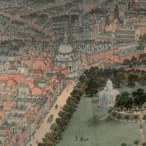 Bird's eye view of Boston — detail 1