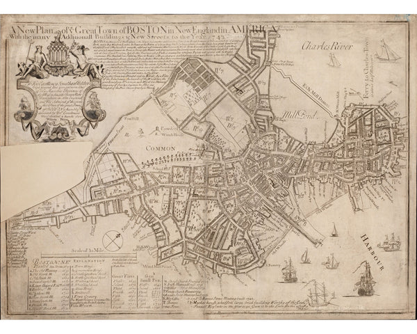 Boston Town Plan, 1743 — 8×10 poster preview