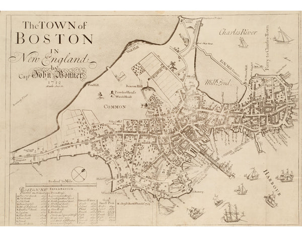 Shawmut Peninsula, 1723 — 11×14 poster preview