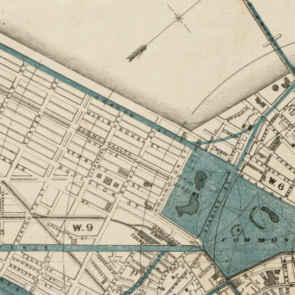 Map of Boston from the latest surveys — detail 1