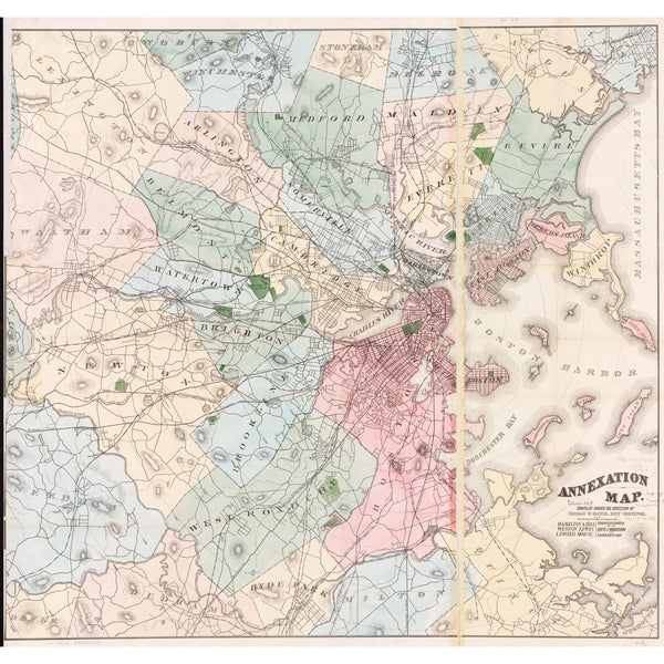 Boston Annexation Map, 1873 — 10×10 poster preview