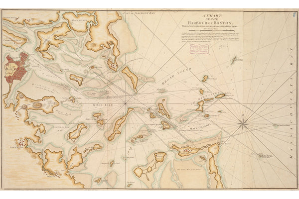 Boston Harbor Chart, 1776 — 12×18 poster preview