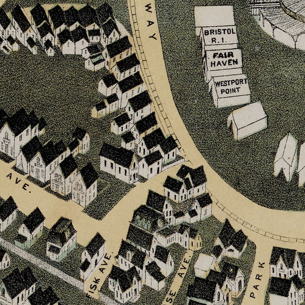 Birds eye view of the "Cottage City" Marthas Vineyard, Mass. — detail 1