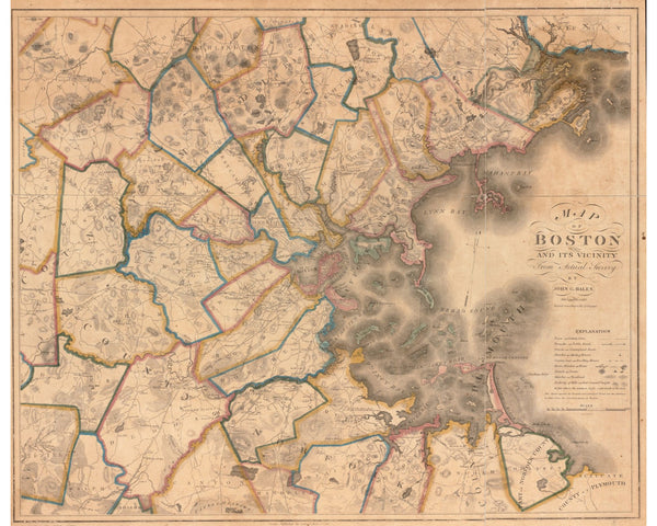 Hales' Boston Region, 1829 — 8×10 poster preview