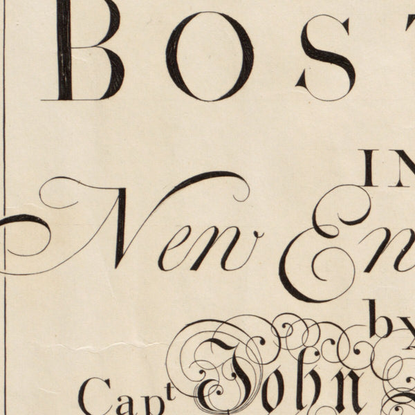 The town of Boston in New England — detail 1