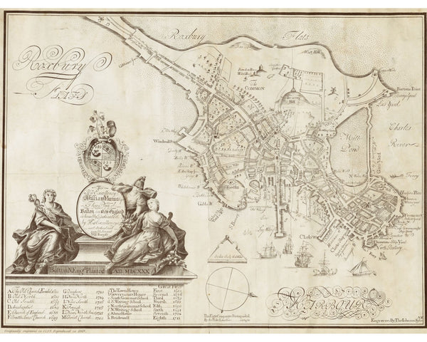 Burgis Plan of Boston, 1728 — 8×10 poster preview