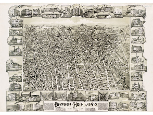 Boston Highlands, 1888 — 12×16 poster preview