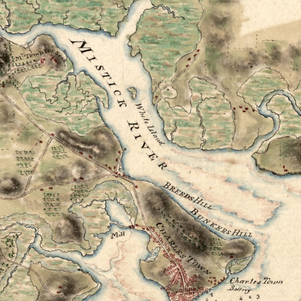A plan of the bay and harbor of Boston — detail 1